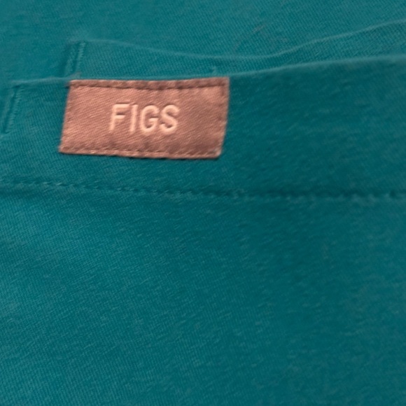 Figs Teal V-Neck Short Sleeve Tee scrub top - Picture 3 of 7